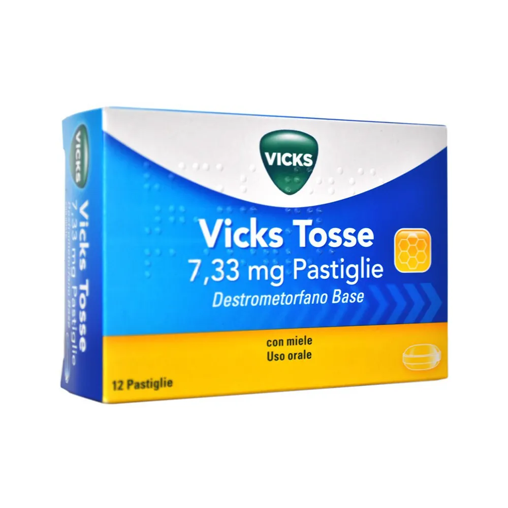 Vicks Tosse 12 pastiglie 7,33mg miele