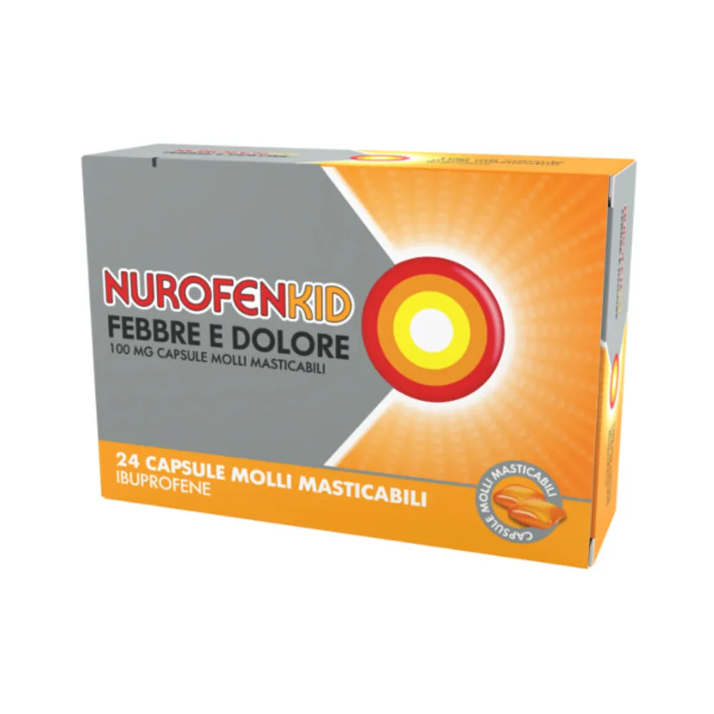 Nurofenkid Febbre e Dolore 24 Capsule 100 mg
