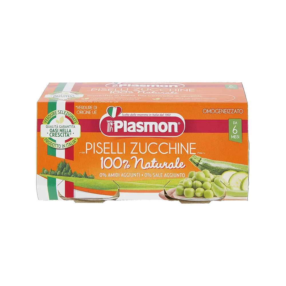 Plasmon Omogeneizzato Piselli Zucchine 2 pezzi 80g