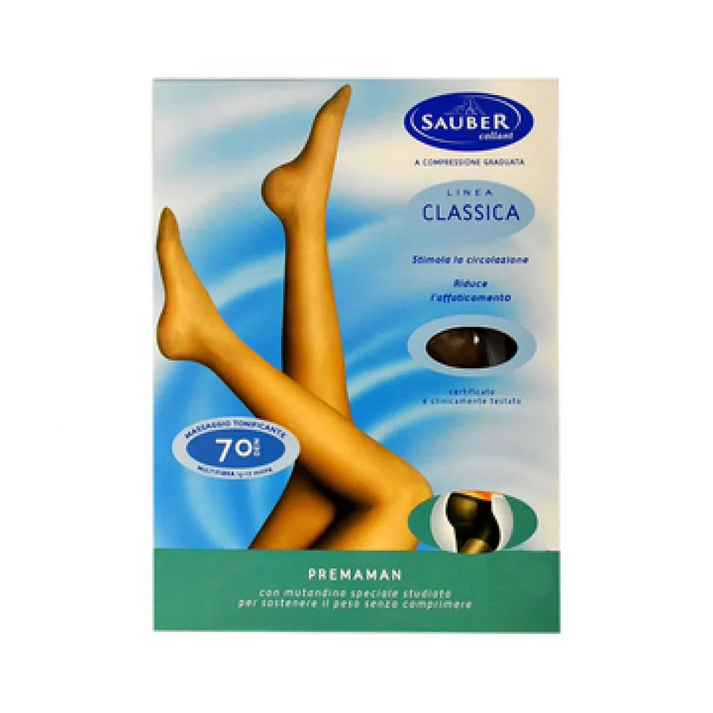 Sauber Collant 140 denari Premaman Microrete Neutro/Beige Taglia 3