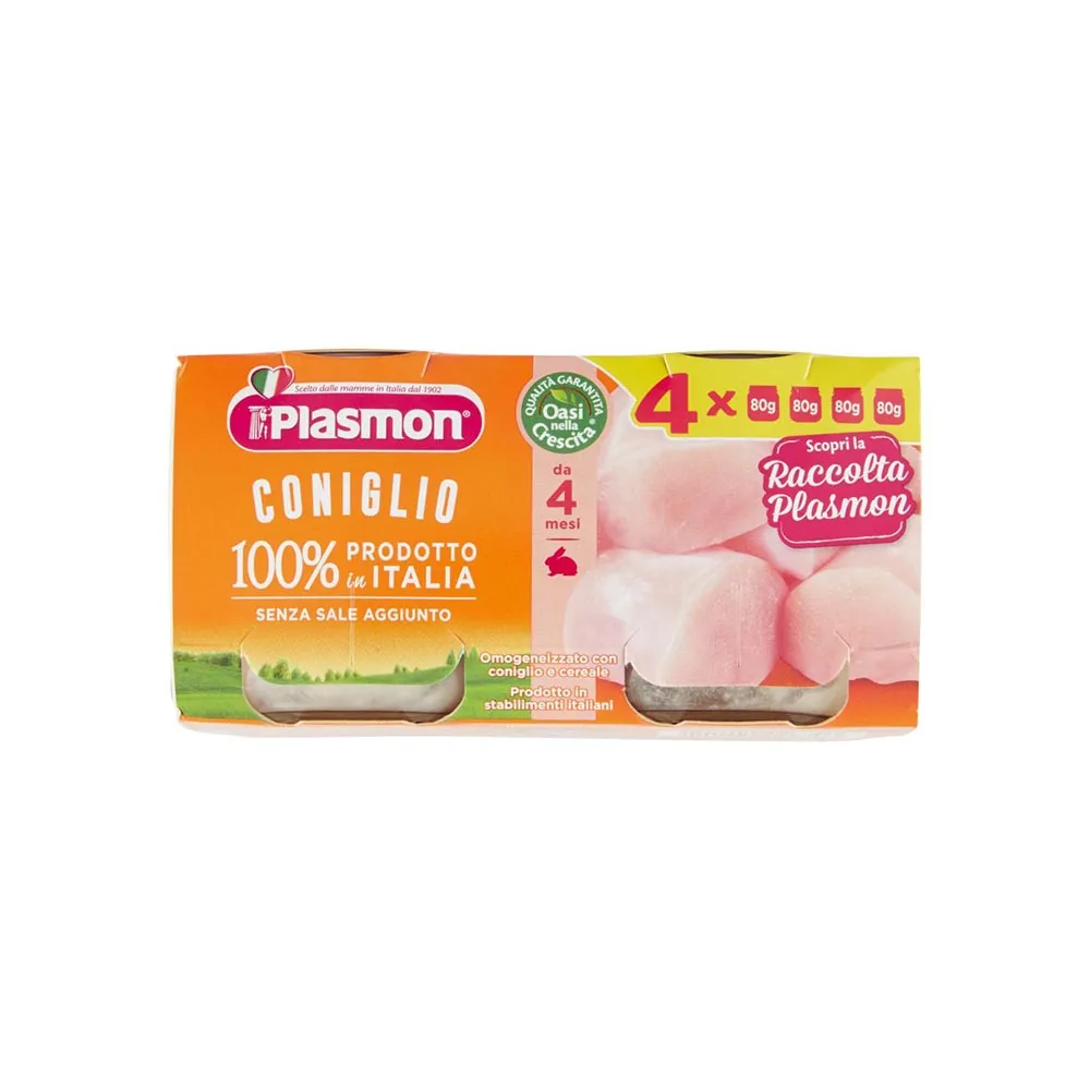 Plasmon Omogeneizzato Coniglio 4 pezzi 80g
