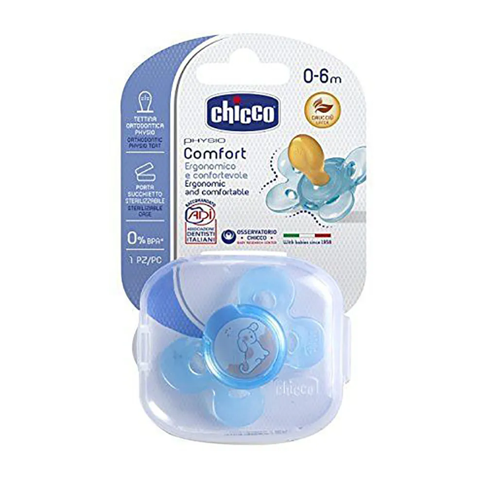 Chicco Succhietto Physio Comfort Caucciù Boy 0-6mesi