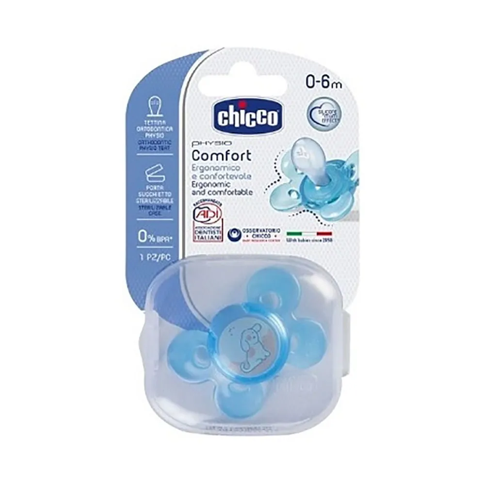 Chicco Succhietto Physio Silicone Caucciù Boy 0-6mesi