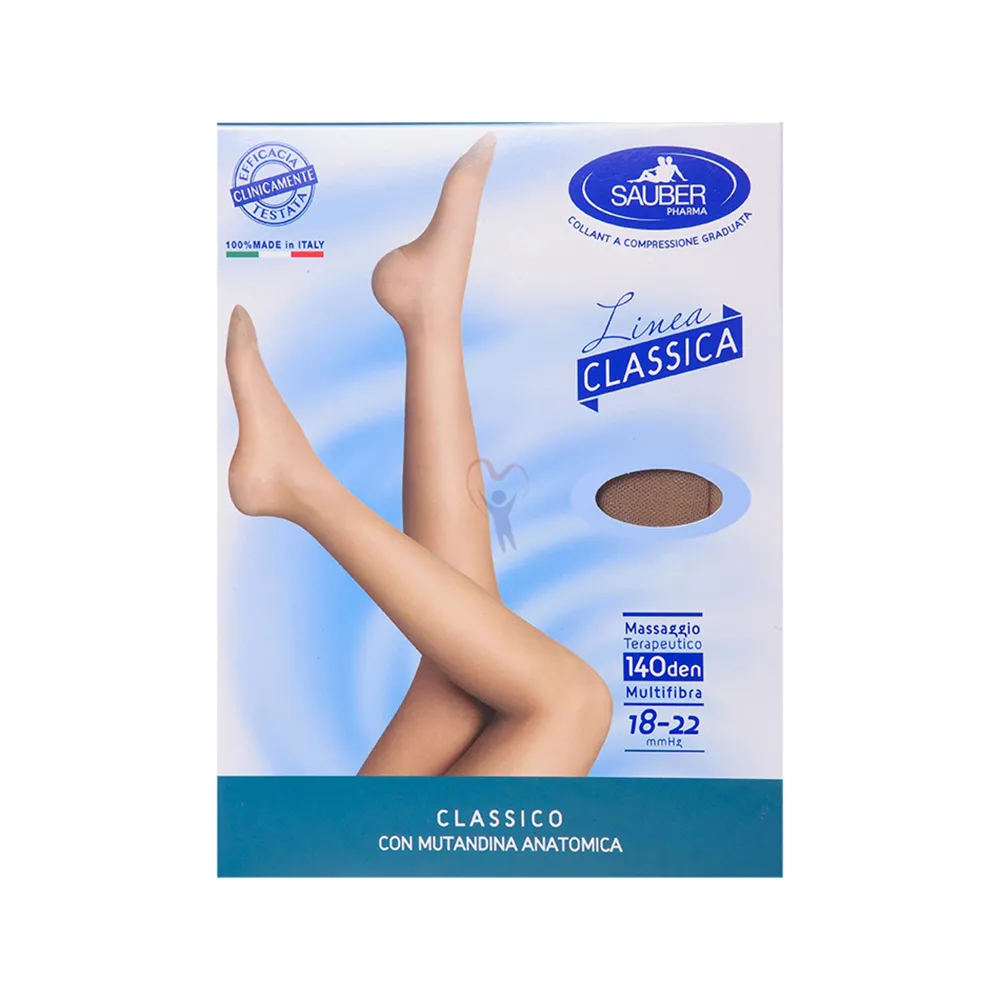 Sauber Collant Classico 140 denari Maglia Liscia Camel Taglia 4