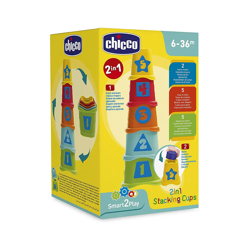 Chicco Gioco 2 in 1 Tazze Impilabili