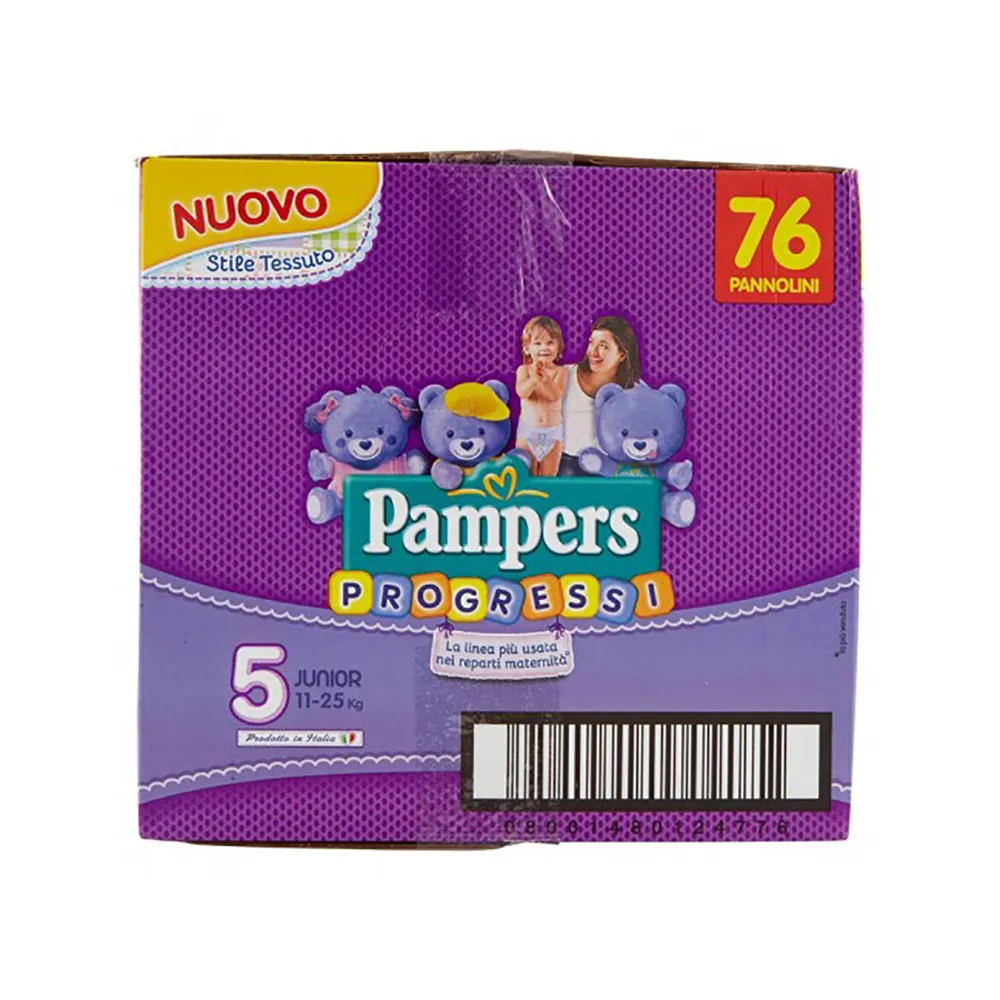 Pampers Quadri Progressi Junior 76 pezzi