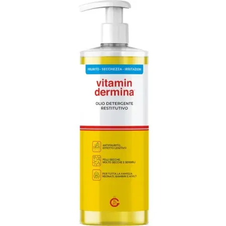 VITAMINDERMINA OLIO DETERGENTE RESTITUTIVO VISO/CORPO 500ML
