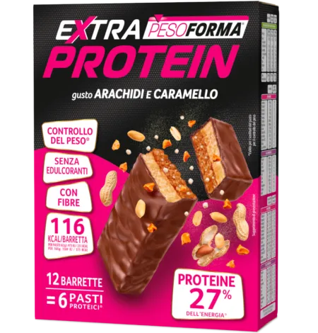 PESOFORMA EXTRA PROTEIN ARACHIDI E CARAMELLO 12PZ