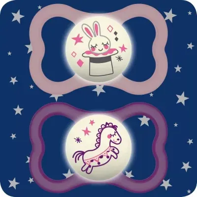 MAM AIR NIGHT SUCCHIETTO SILICONE FEMMINA 16MESI+ 2PZ