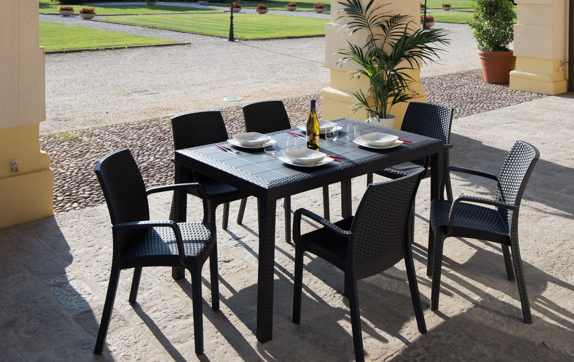 Sedia ecorattan Antracite Indiana Bica - immagine 4