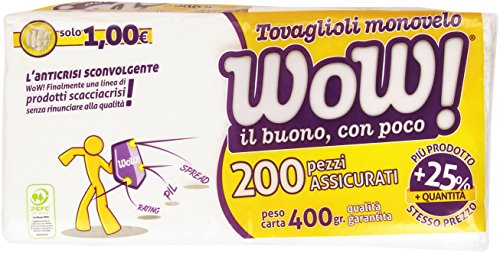 Wow Tovaglioli Maxi Scorta 200 pezzi