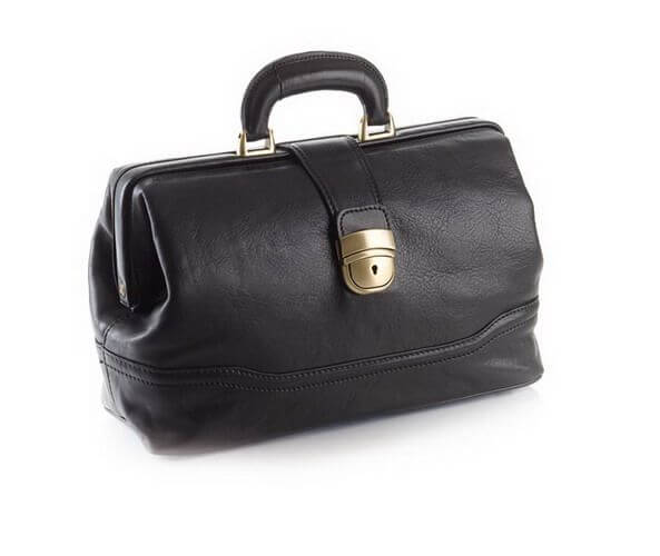 Borsa per medico in pelle di vitello pieno fiore londra moretti bs 410