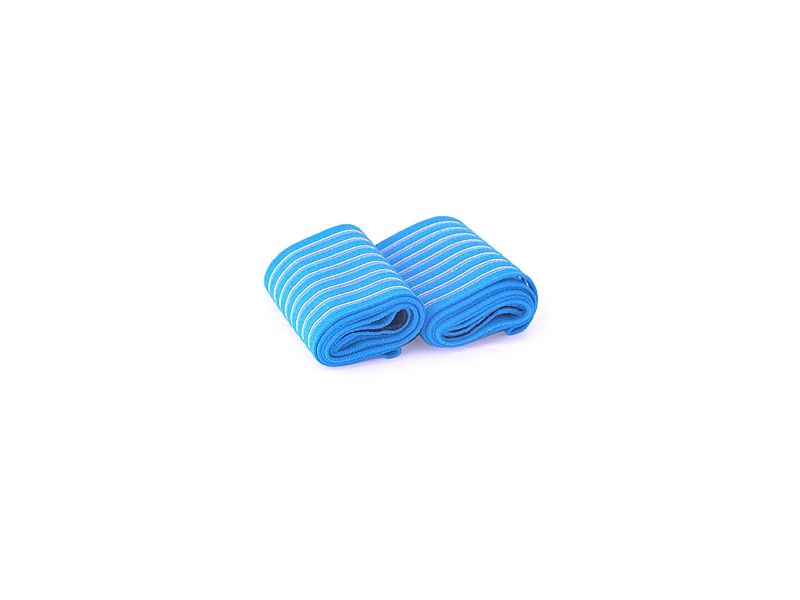 kit 2 fasce elastiche blu per elettrodi non adesivi su addominali 80×8 cm Globus