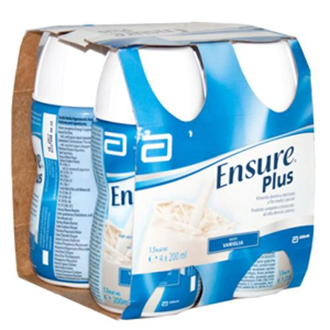 Ensure Plus Alimento a Fini Medici Speciali Ipercalorico Vaniglia 4×200 Ml