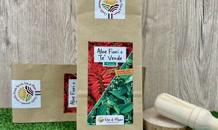 Infuso aloe arborescens fiori e tè verde