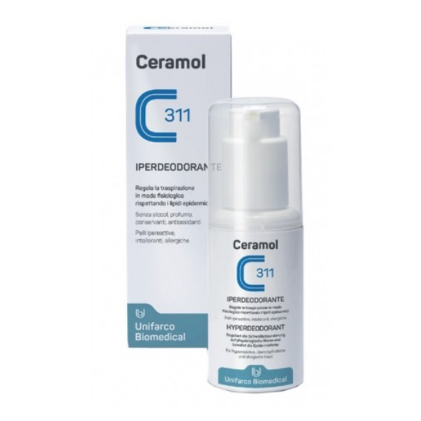 Unifarco Ceramol 311 Iperdeodorante In Crema Pelle Sensibile Intollerante E Allergica 75 Ml
