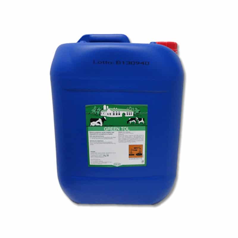 GREEN TOL (25 lt) – Detergente ideale per gli impianti di mungitura meccanica