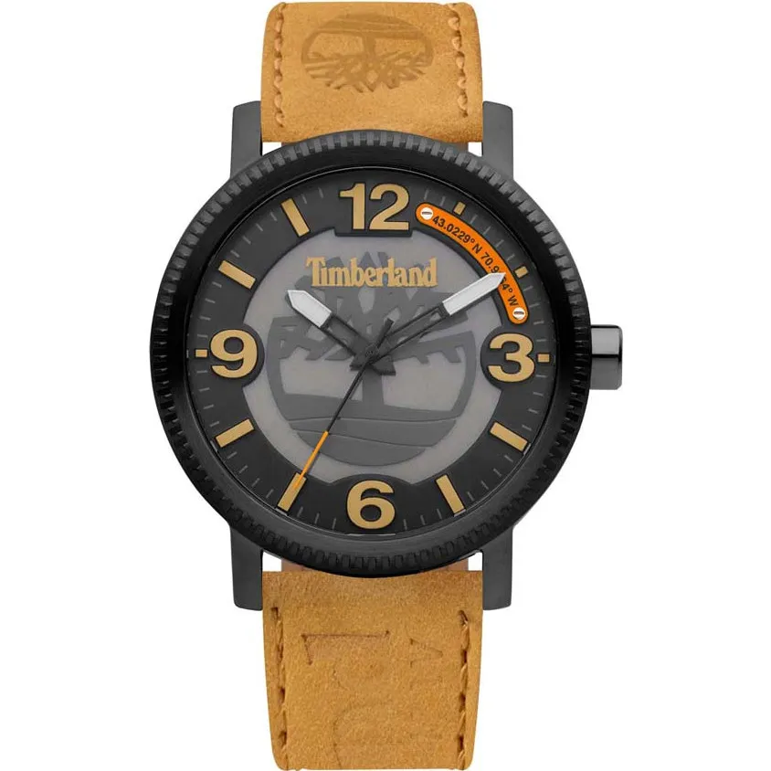 Orologio Uomo Timberland Cinturino Pelle Sacca Zaino Regalo Nuovo Originale 2024