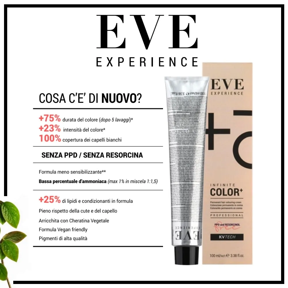 EVE Experience Infinite Color+ Colorazione Permanente in Crema – 8.0 Biondo Chiaro 100 ml – FarmaVita - immagine 2
