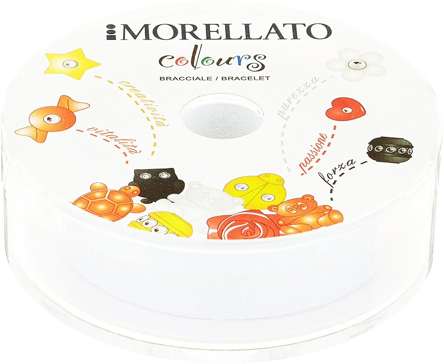 Bracciale Componibile Morellato Colours 5 Drops In Gomma Con Cristalli Blu - immagine 2