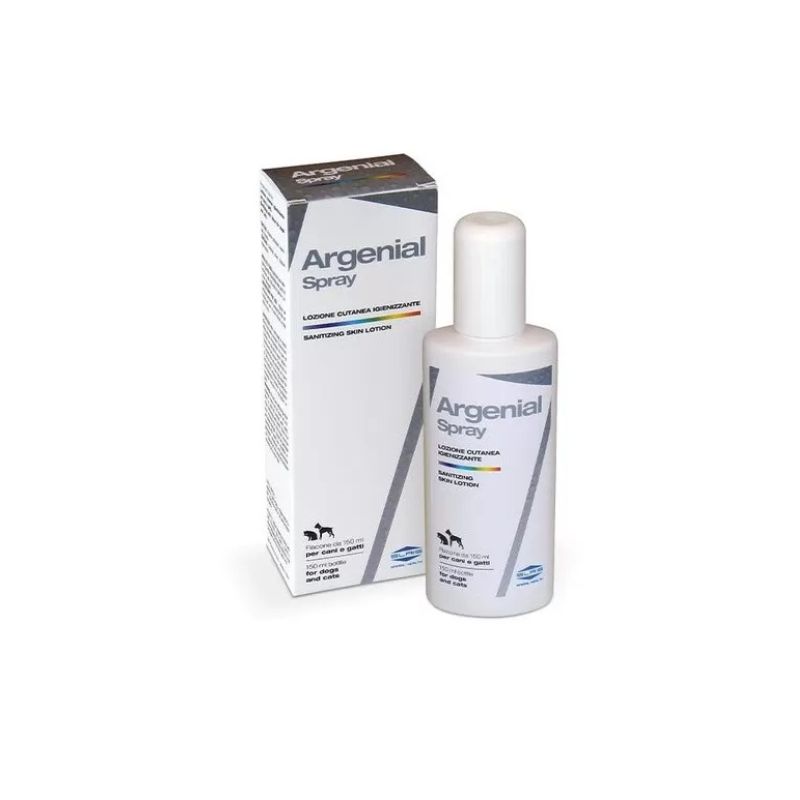 ARGENIAL SPRAY (150 ml) – Prodotto igienizzante in spray per la salute della pelle di cani e gatti