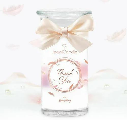 Candela Profumata JewelCandle Con Bracciale In Argento A Sorpresa Thank You