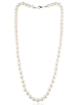 Collana Donna Perle Di Kultra Da 6mm x 42cm Originale Montata In Argento 925