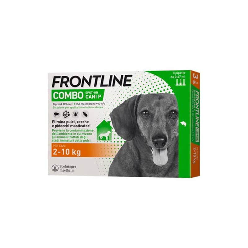 FRONTLINE COMBO CANE PICCOLO (3 pipette) – Antiparassitario per la prevenzione e il trattamento delle infestazioni da pulci, zecche e pidocchi nei cani piccoli