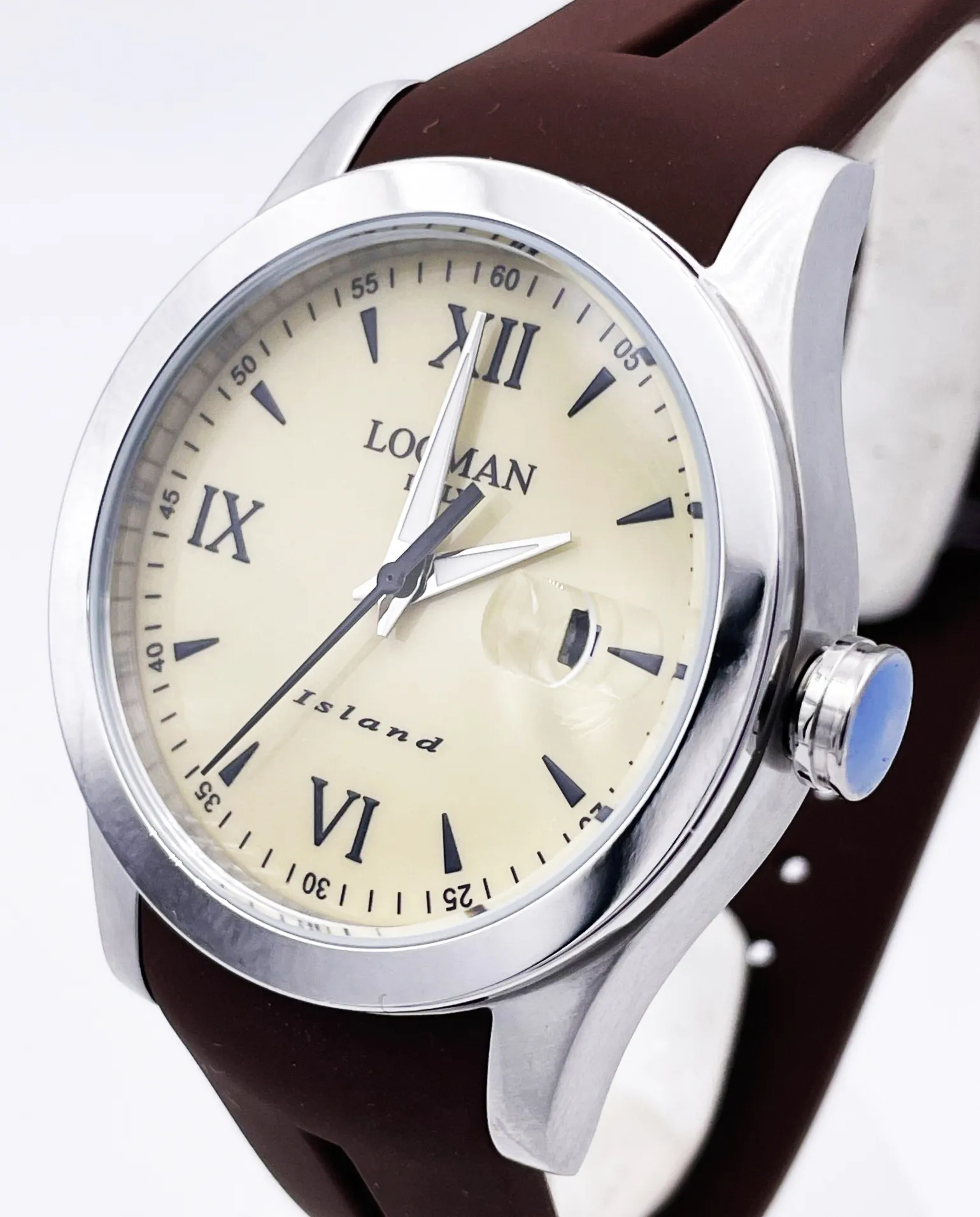 Orologio Uomo Locman ISLAND Titanio Acciaio e Gomma Solo Tempo Con Data 40mm