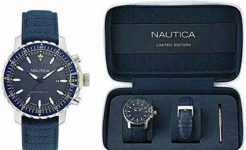Orologio Uomo Automatico NAUTICA Edizione Limitata Doppio Cinturino e Cacciavite