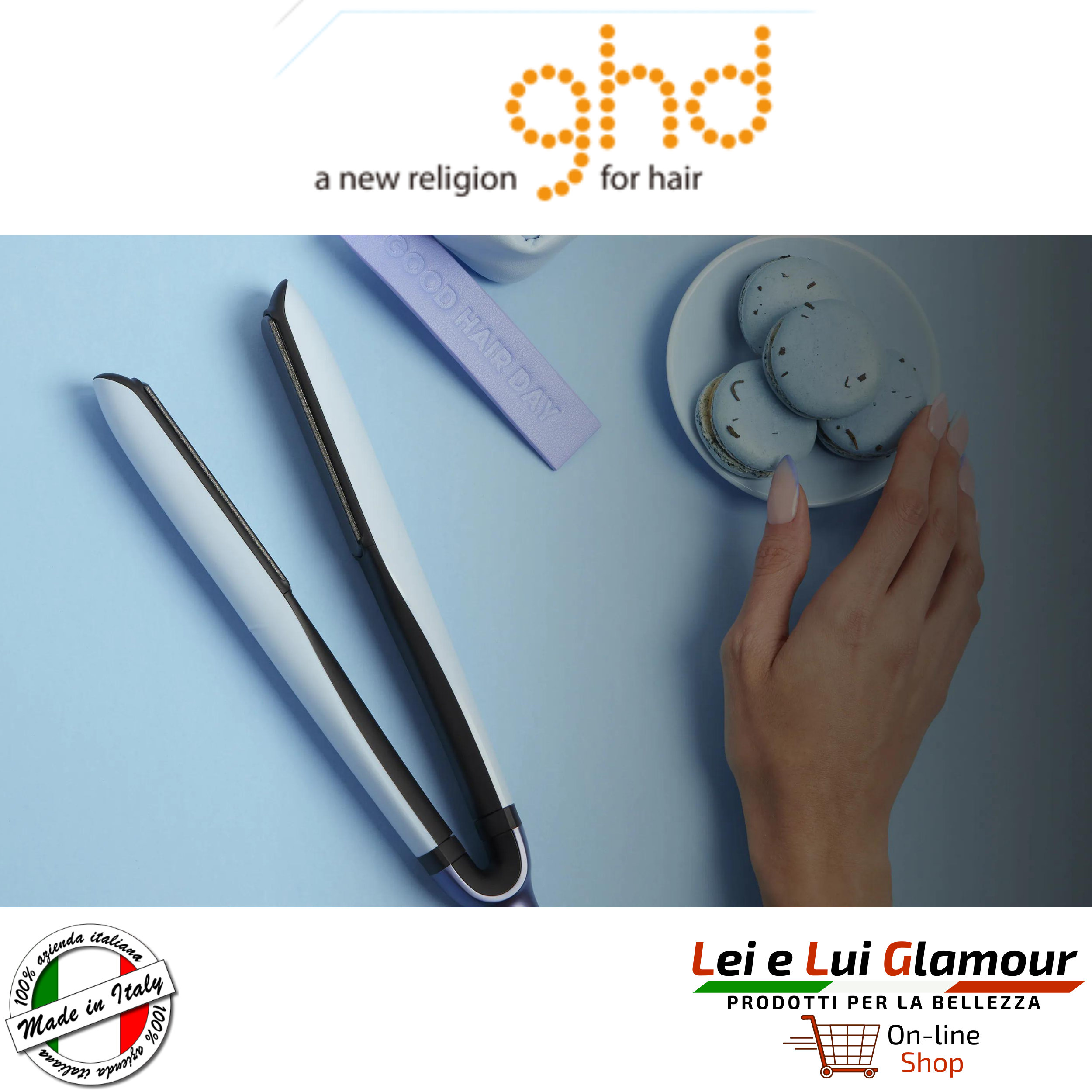 PIASTRA PER CAPELLI GHD PLATINUM+ AZZURRO PASTELLO – LIMITED EDITION - immagine 3