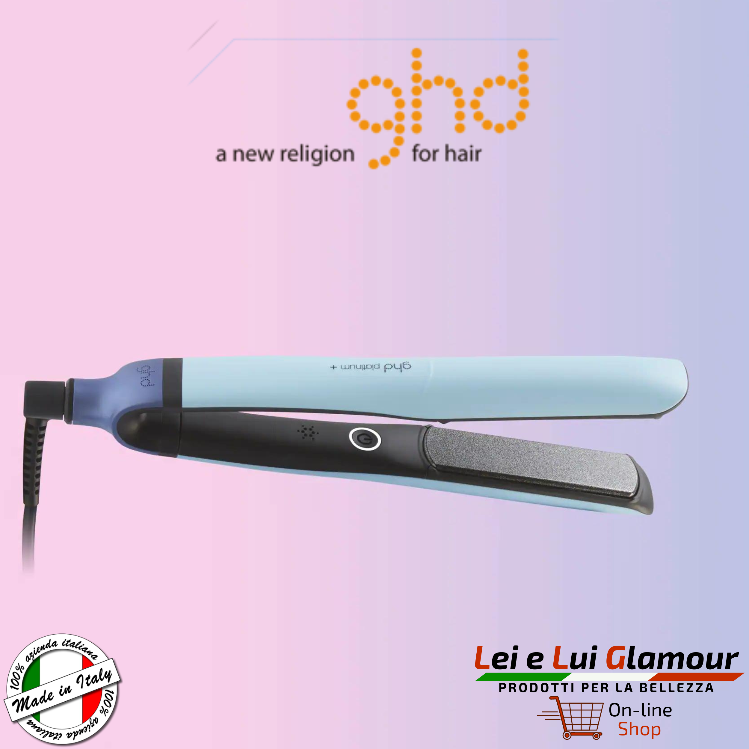 PIASTRA PER CAPELLI GHD PLATINUM+ AZZURRO PASTELLO – LIMITED EDITION