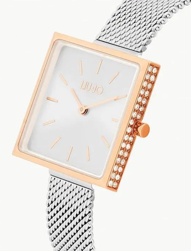 Orologio Donna Liu Jo Glamour In Acciaio Placcato Oro Rosa Maglia Milano TLJ1558 - immagine 2