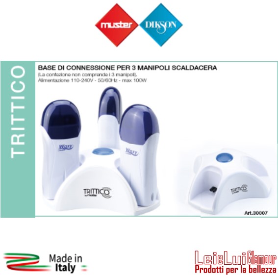 TRITTICO BASE PER TRE MANIPOLI SCALDACERA – MUSTER & DIKSON – Art.30007 - immagine 2